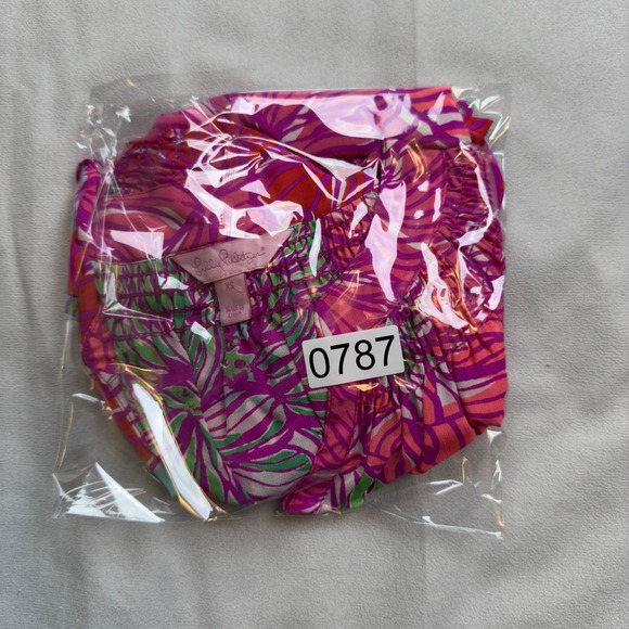 Lilly Pulitzer XS Elsa Silk Top Worth It‎ Print Floral Pink EUC - Picture 9 of 9